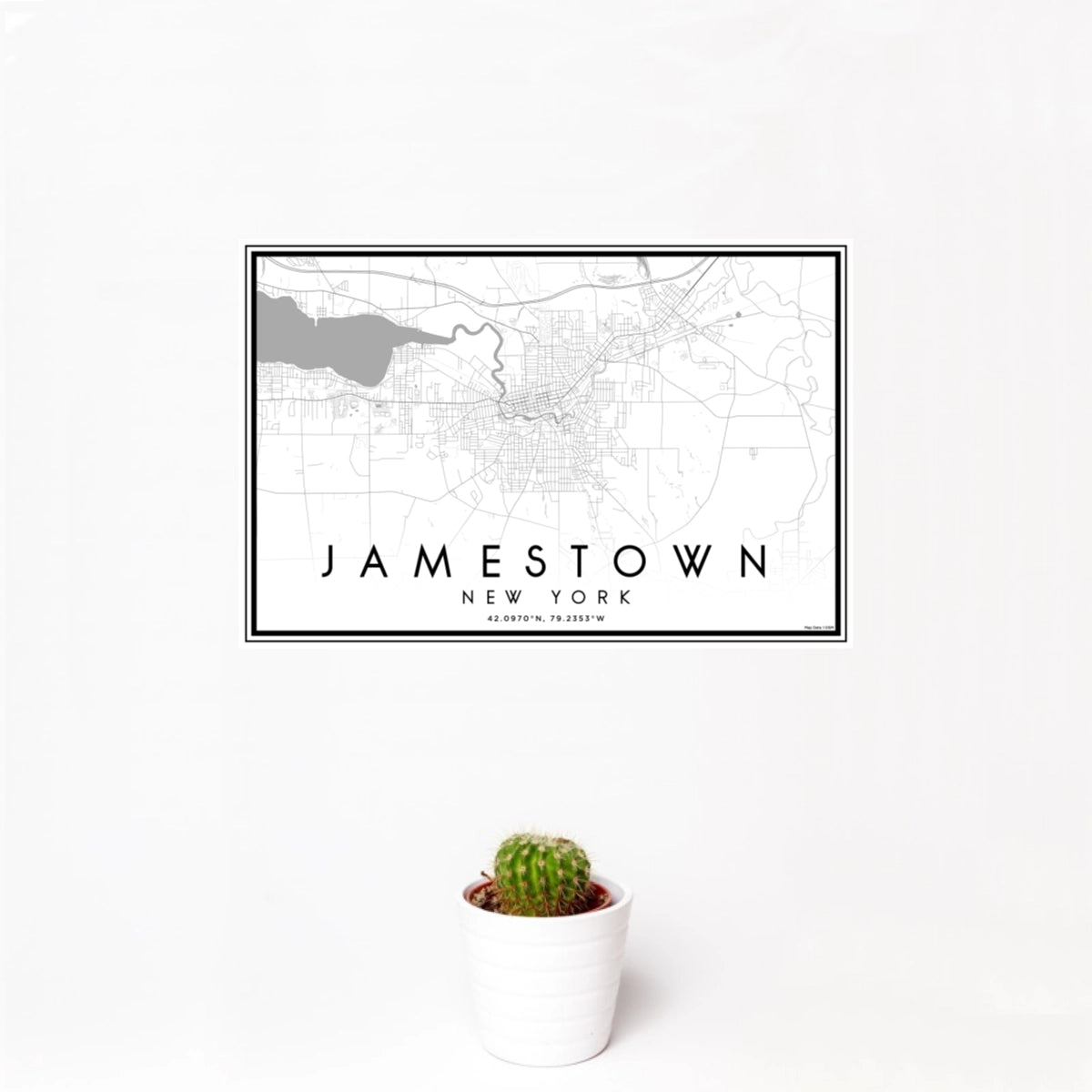 Jamestown NY Map Print - Classic