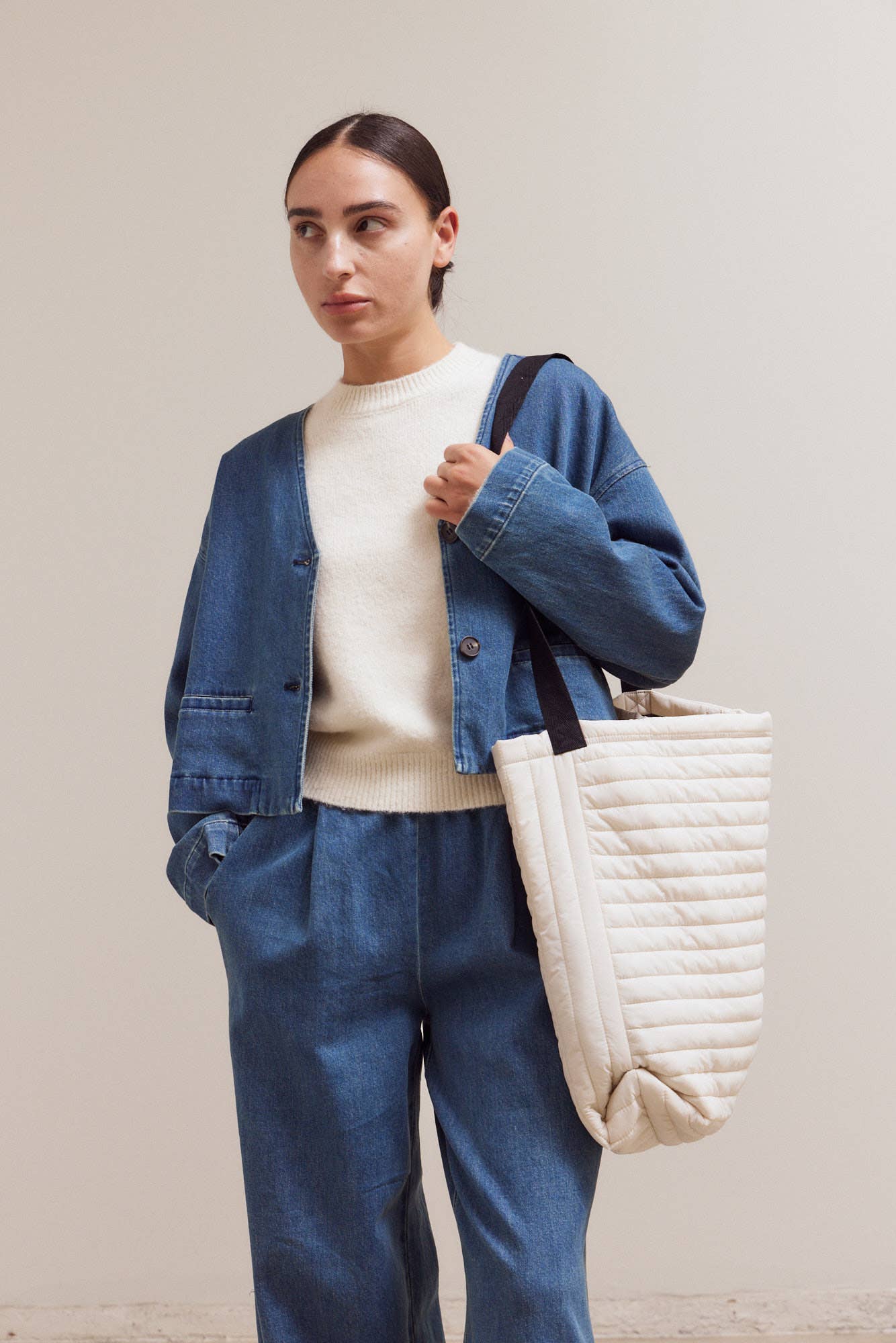 Basic Crew Neck Sweater - Ivory