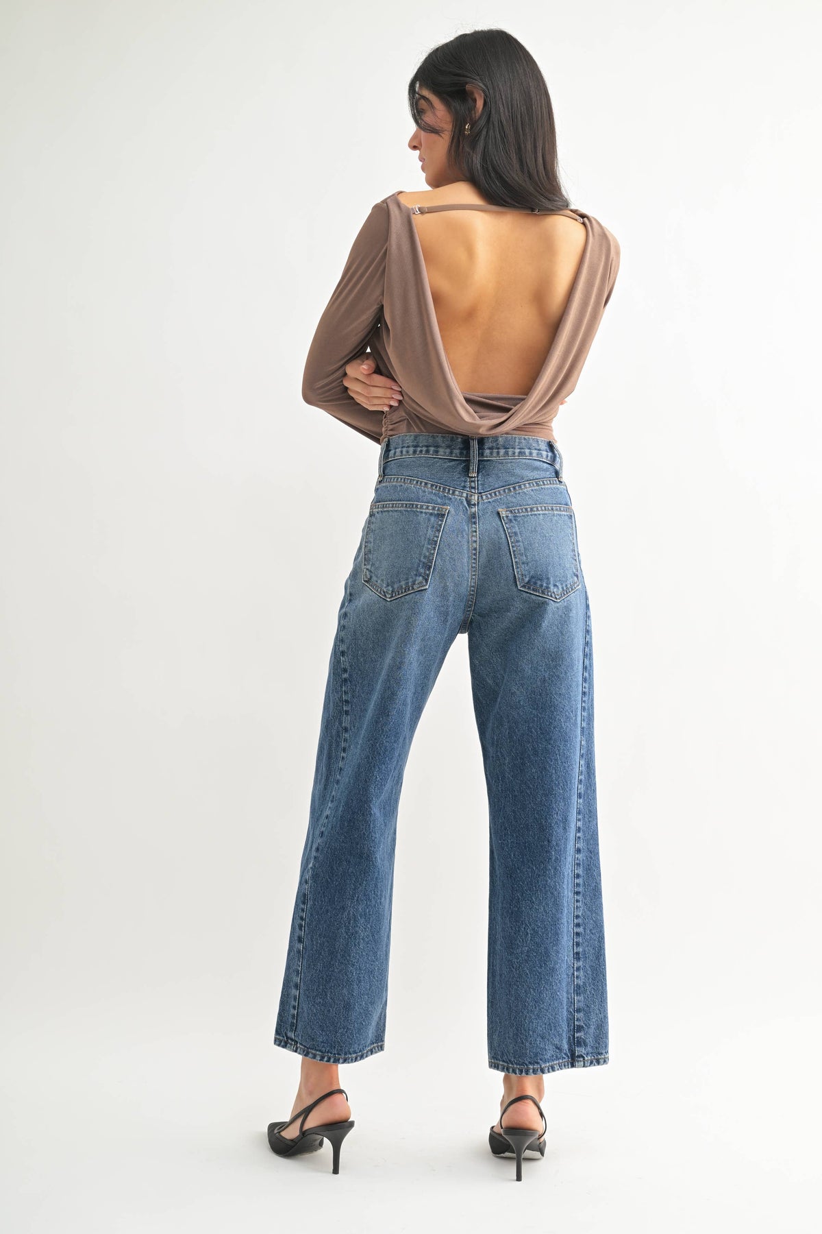 JUST BLACK DENIM - Dark Barrel Jean Twist