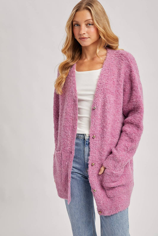 Fuzzy Boucle Cardigan