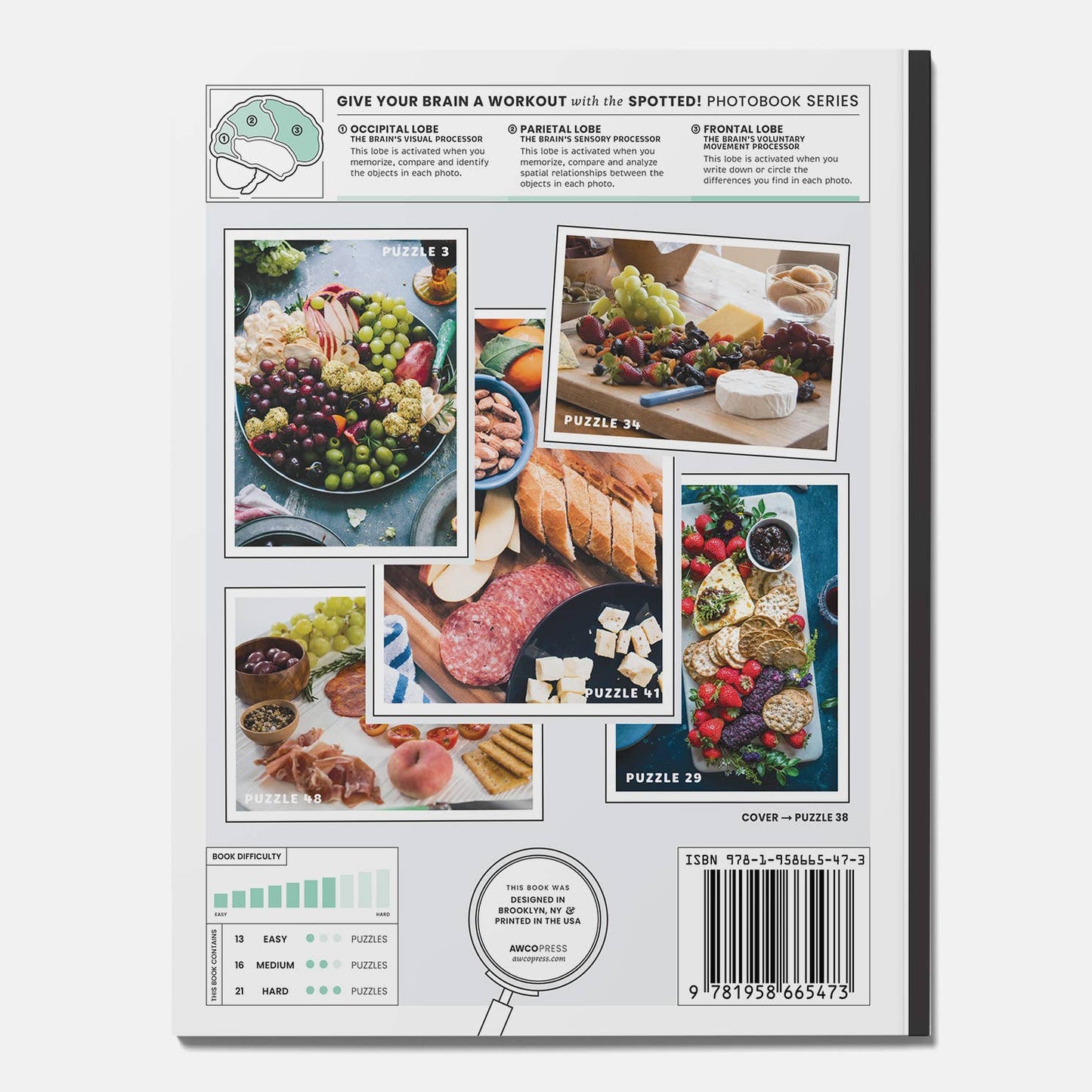 Charcuterie Spot the Difference Puzzles, I Spy Activity Book