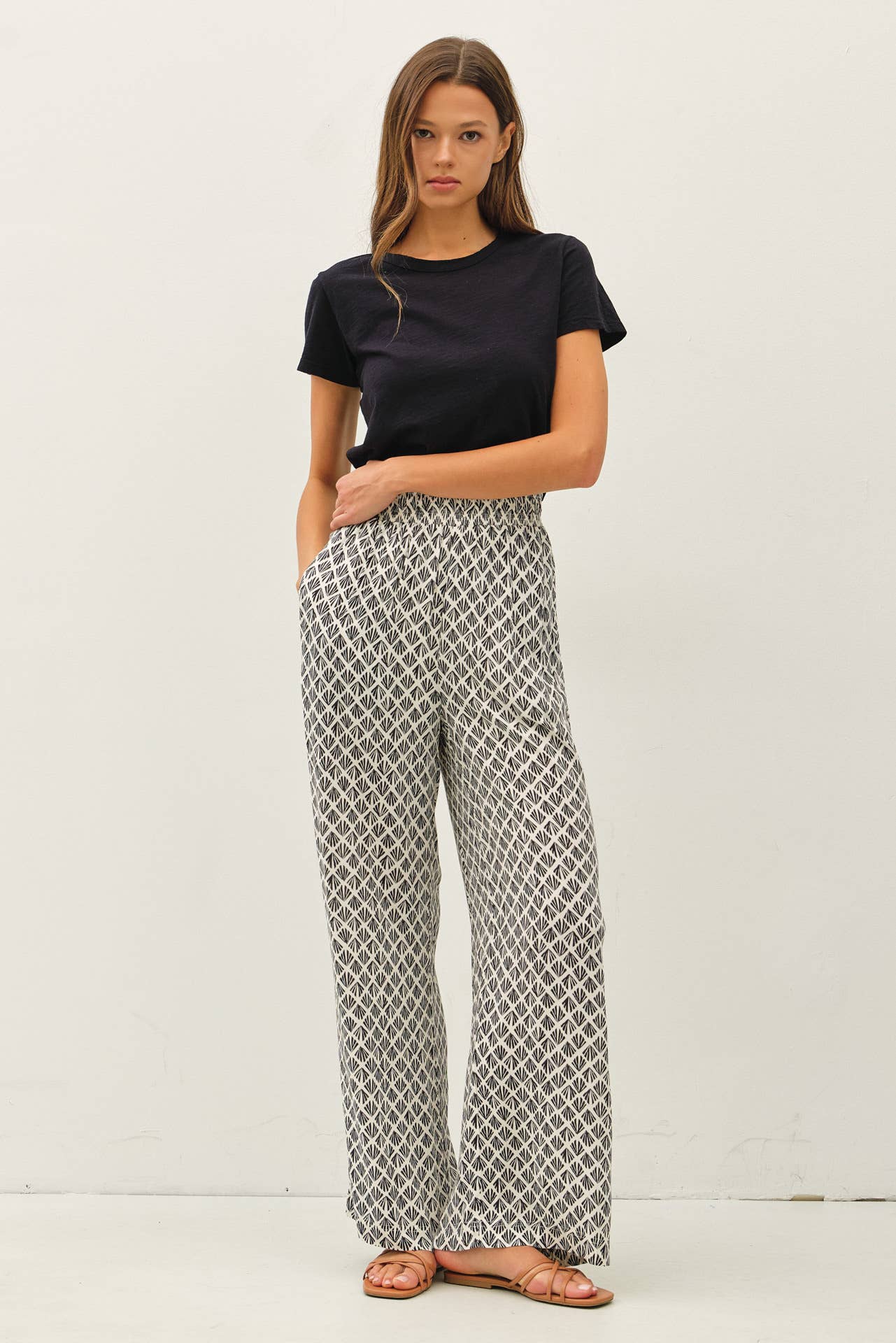 Elle Printed Flowy Pant