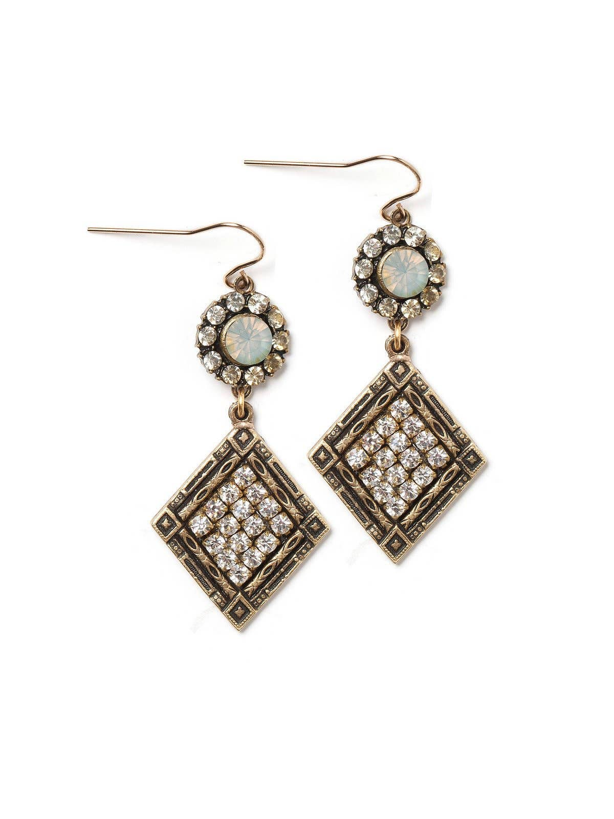 Crystal Shield Earrings