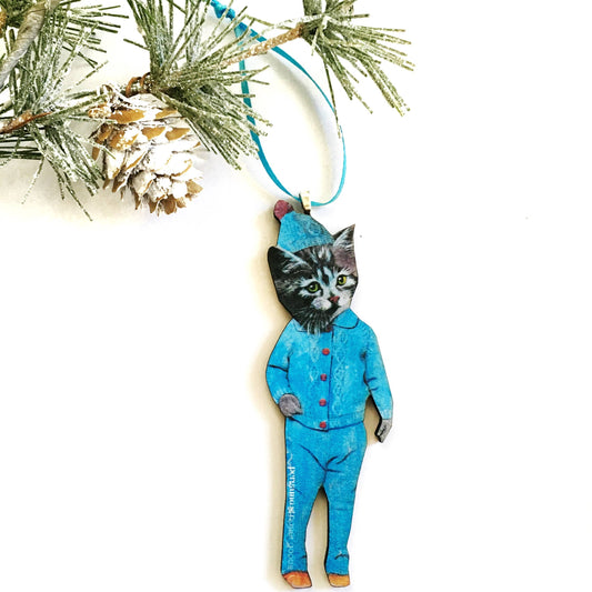 Retro Kitten Ornament