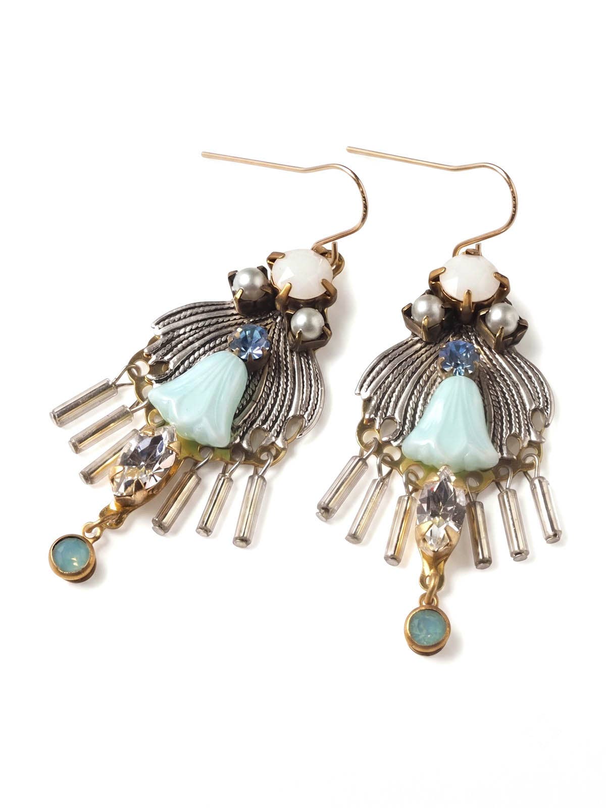 Blue Bell Chandelier Earrings