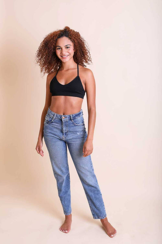 Crescent Moon Tattoo Mesh Bralette