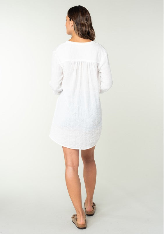 Gauzy Button Down Tunic