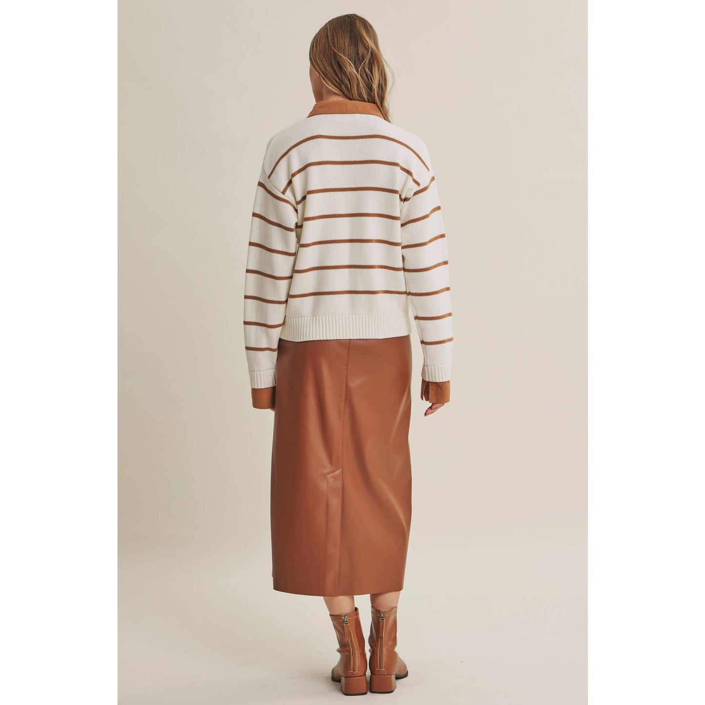 Heritage Striped Henley Sweater Top