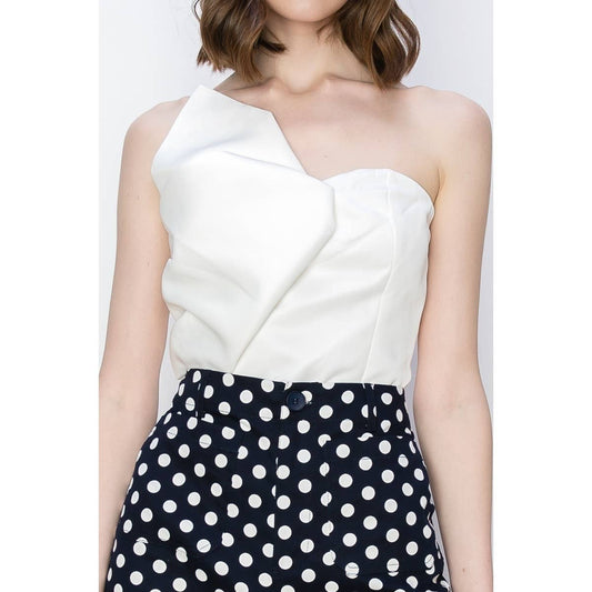 Bow Bustier Draped TubeTop