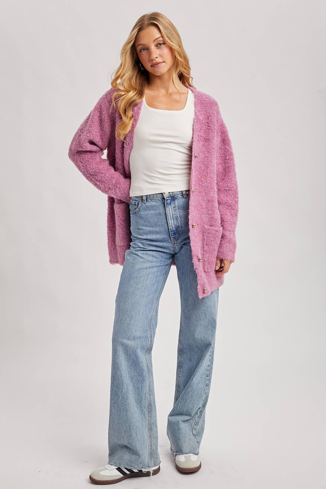 Fuzzy Boucle Cardigan
