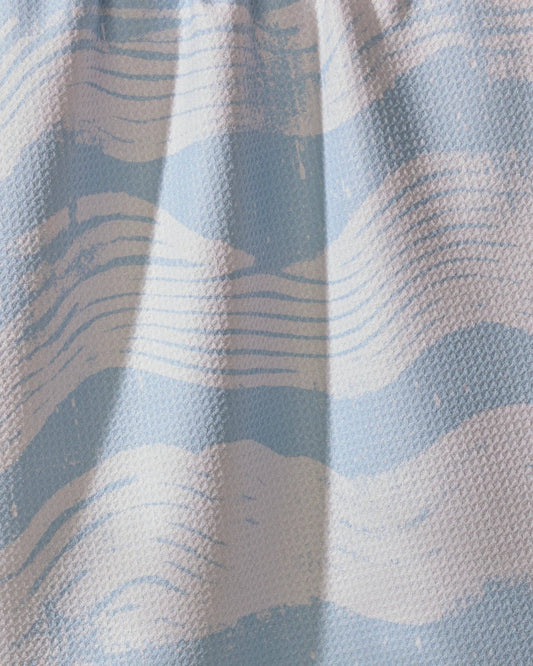 Geometry Brushline Lightblue Tea Towel