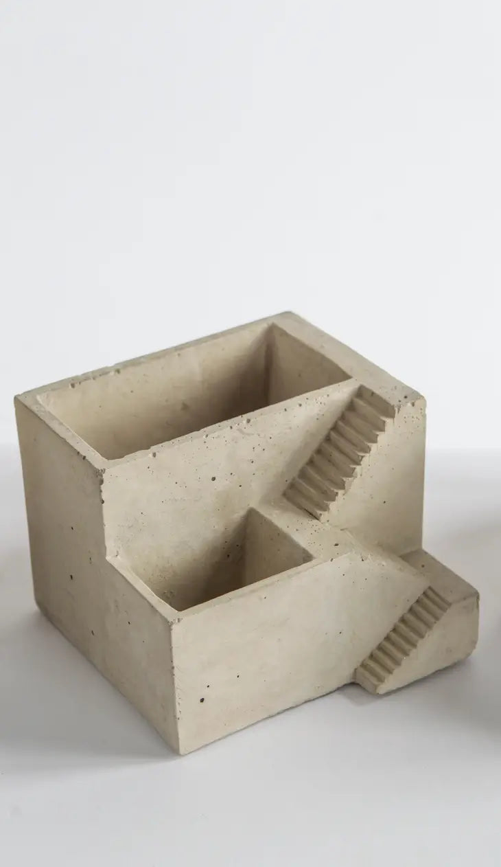 Cement Architectural Cube Planter