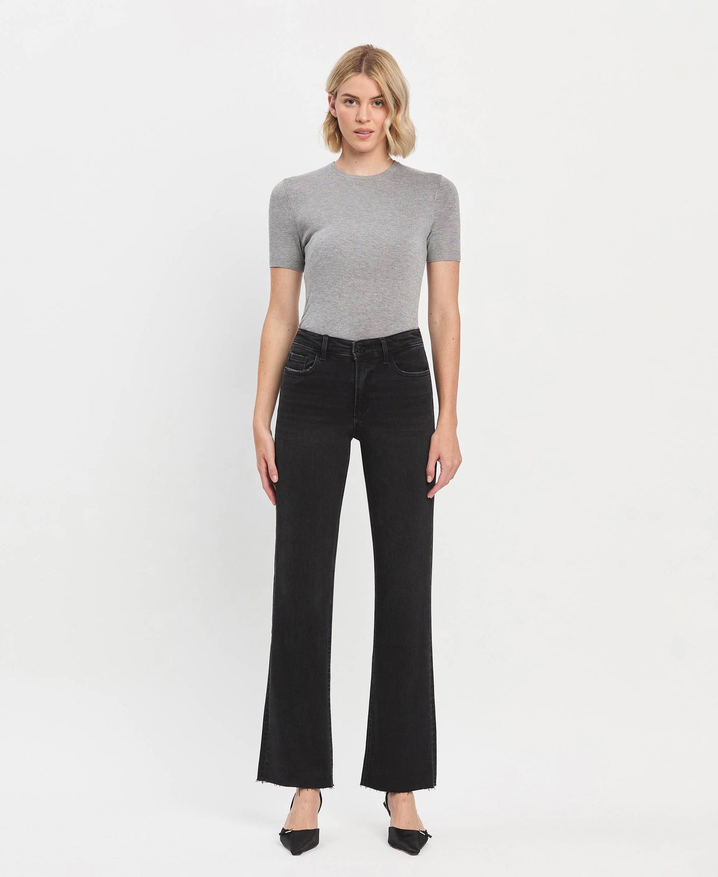 FLYING MONKEY High Rise Slim Wide Jeans