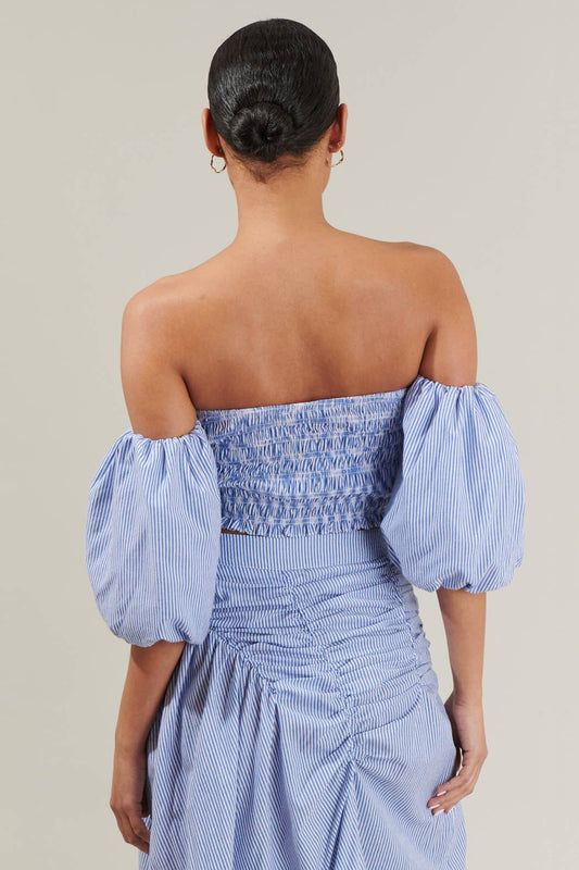 Evie Smocked Crop Top