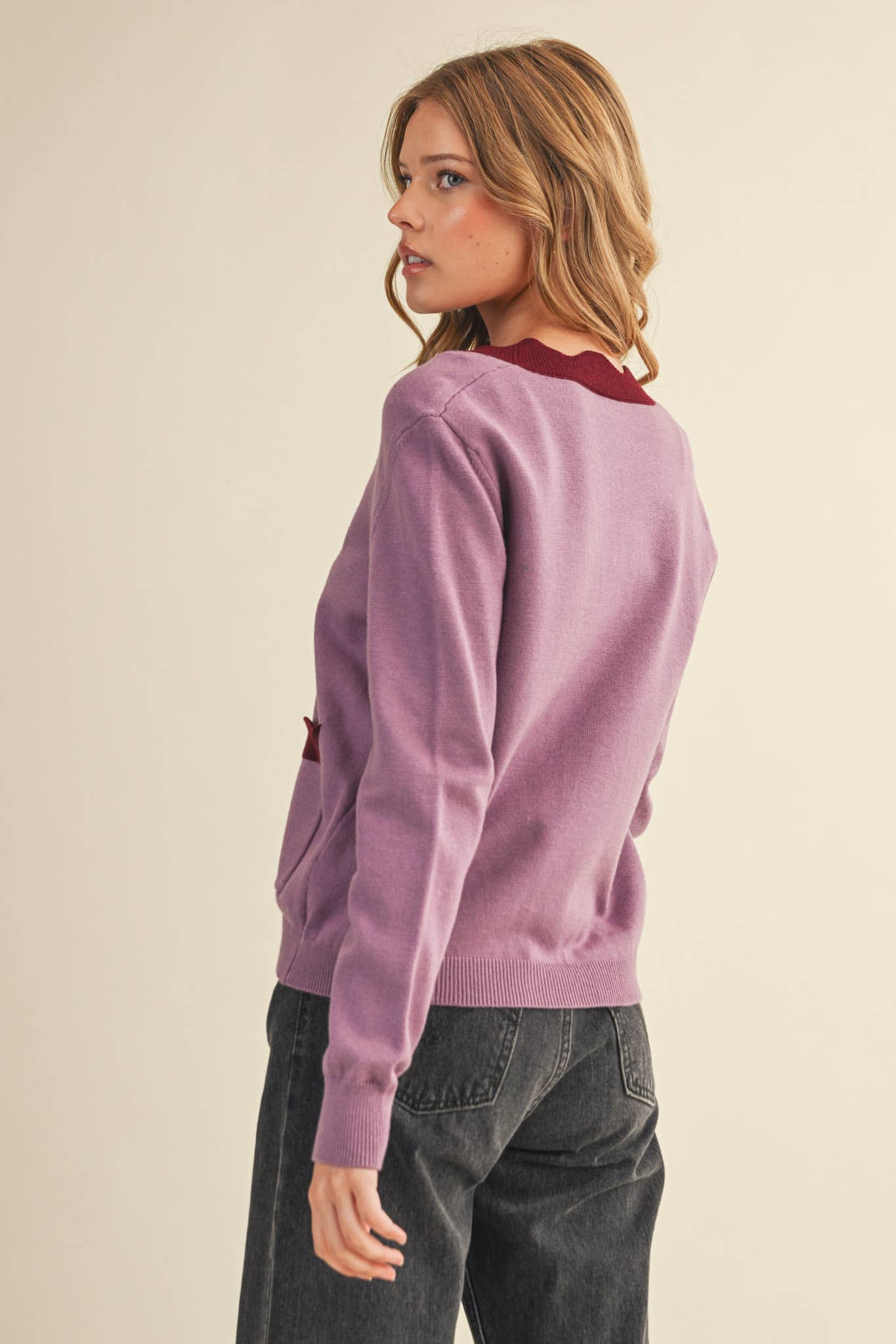 Scalloped Sweater Cardigan