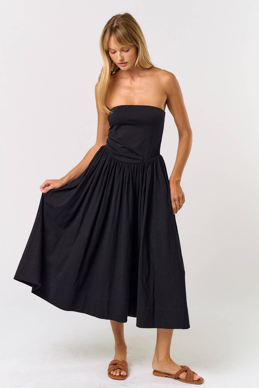 Ida Strapless Midi Dress
