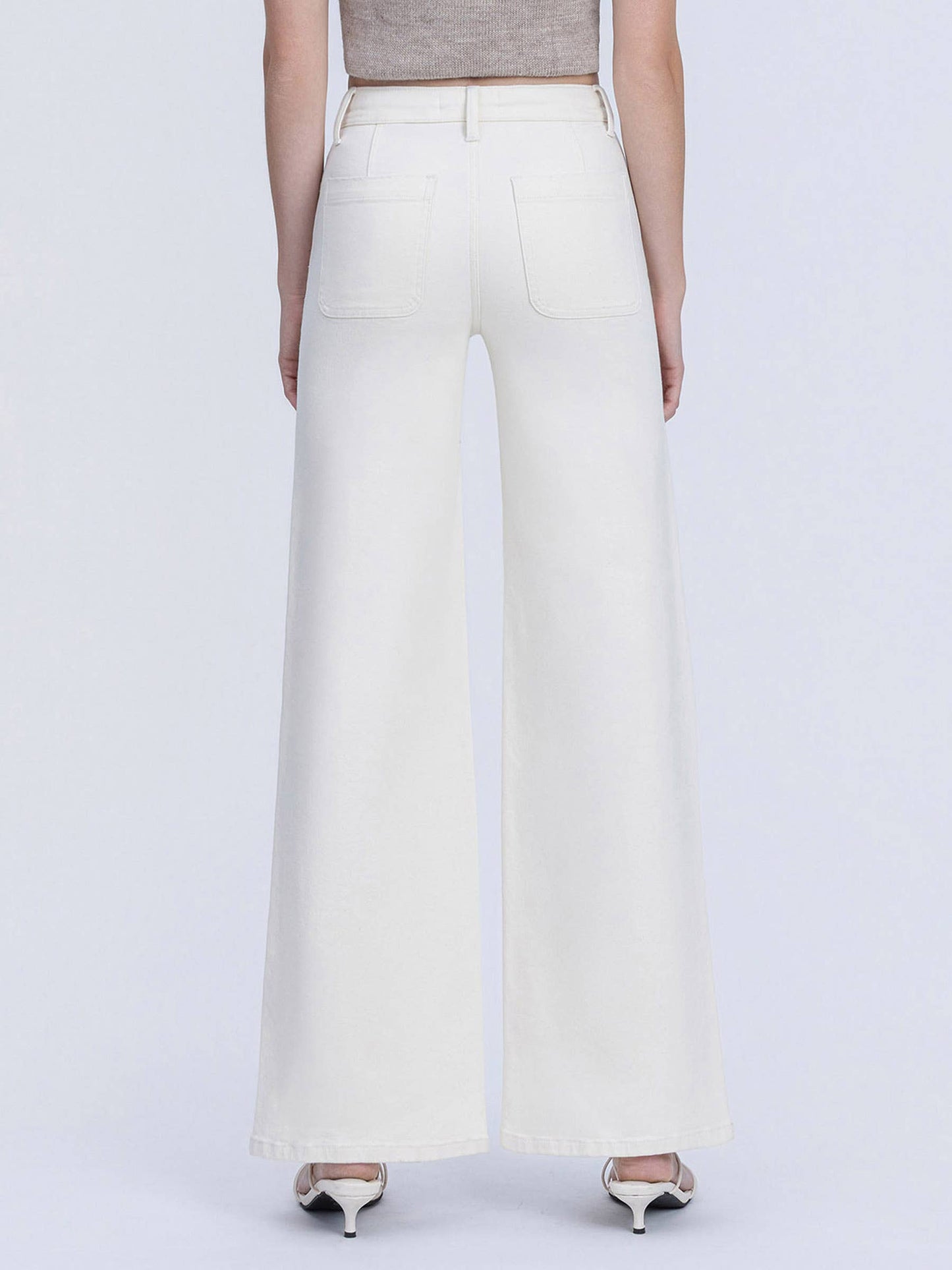 VERVET - Olivia Natural Drawstring Wide Leg Jean