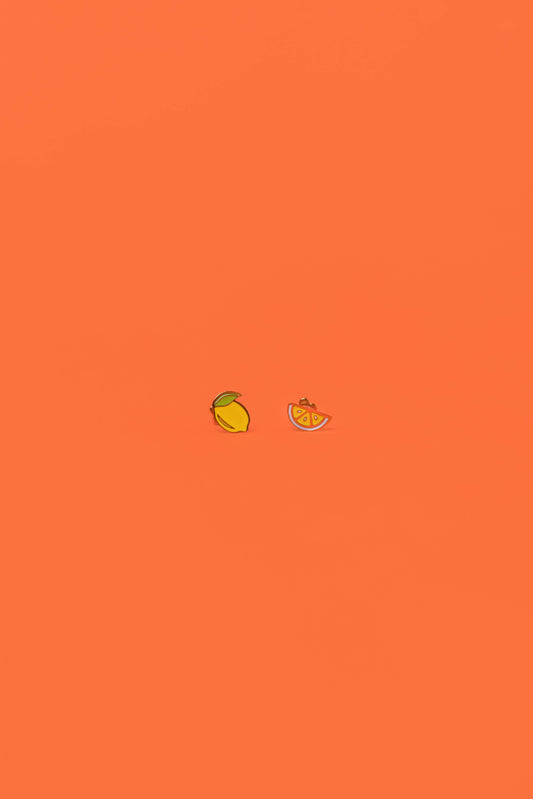 Lemon Flat Back Kids Earrings
