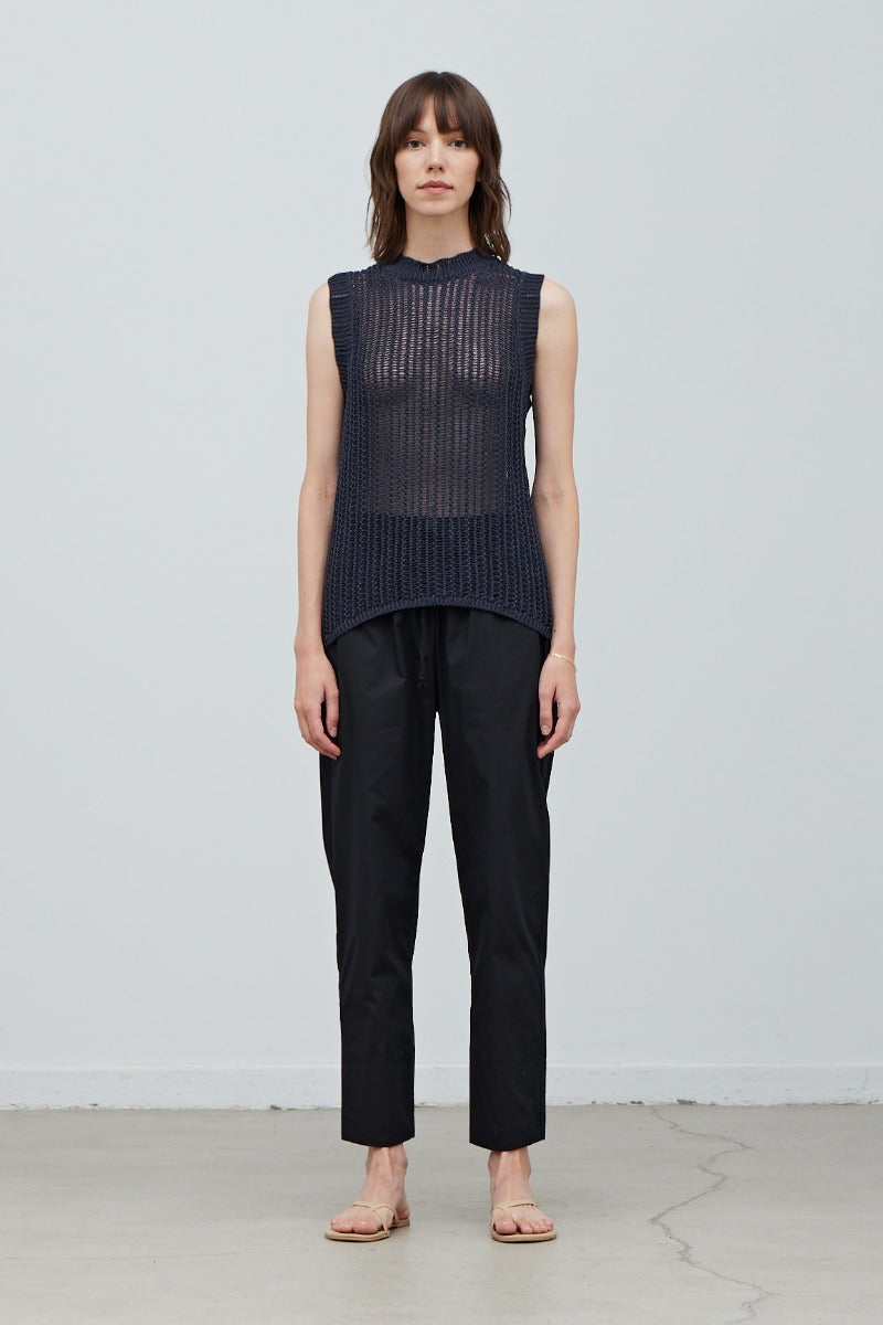 Deep Lake Loose Knit Shell