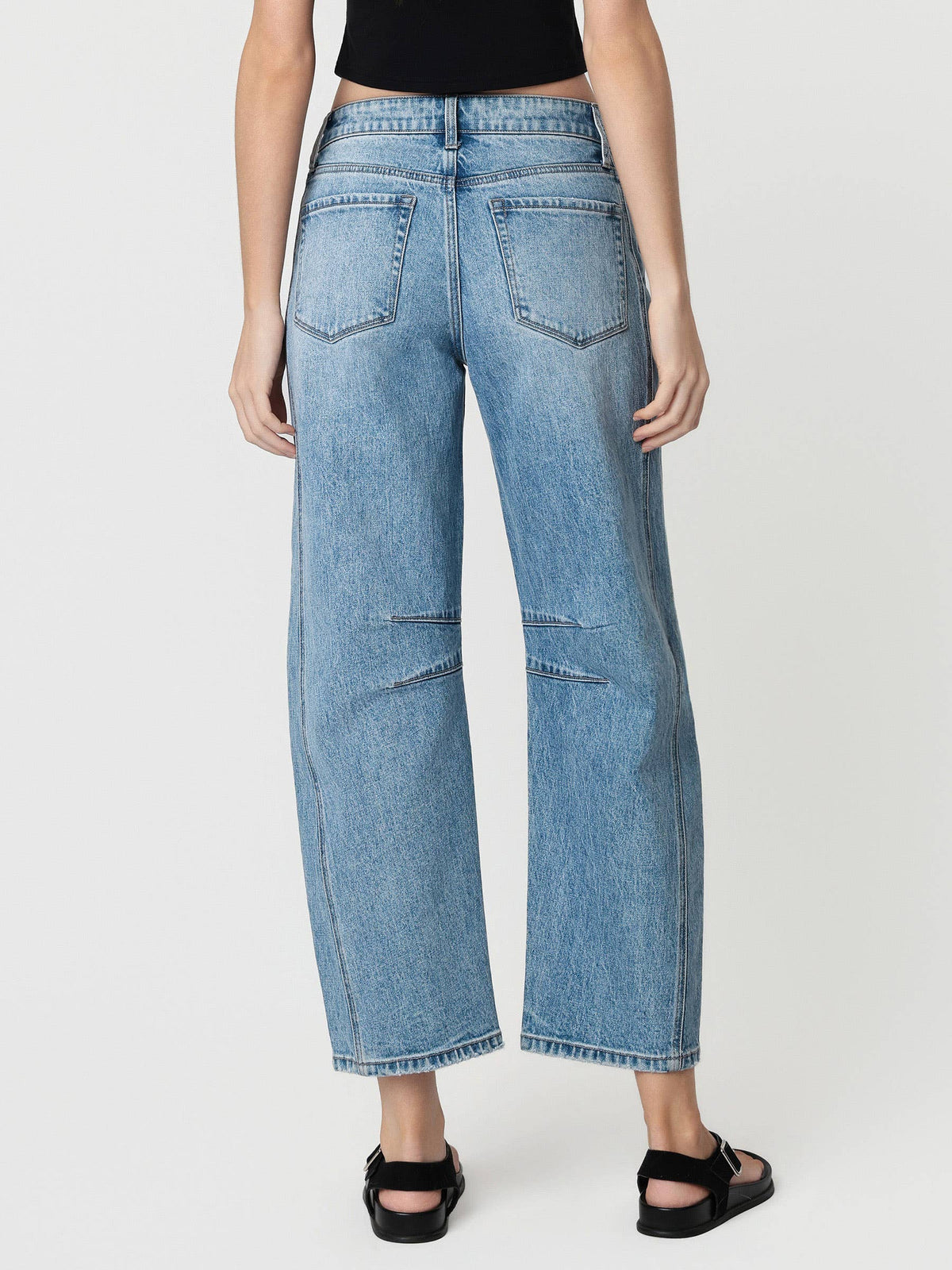 High Rise Dart Structured Fit Barrel Jean
