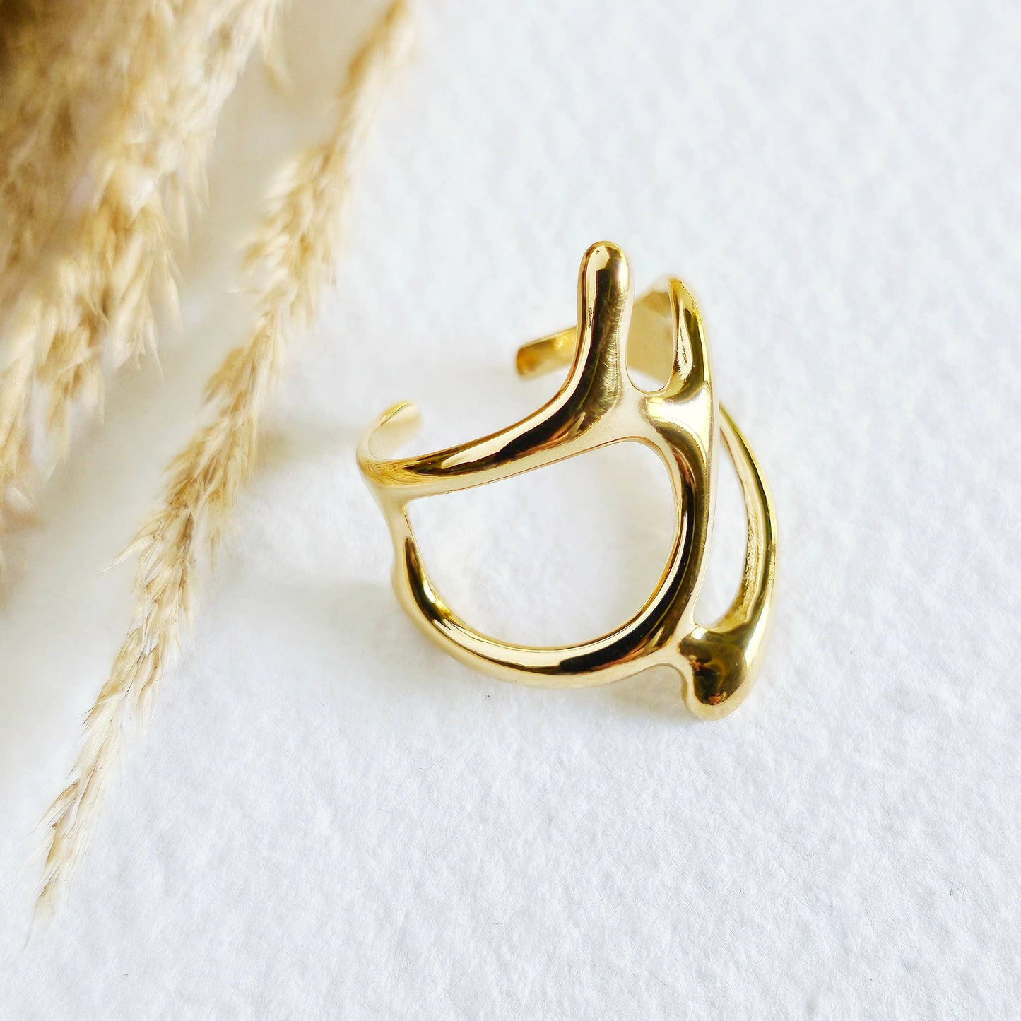 Lava 18k Gold Plated Wrap Ring