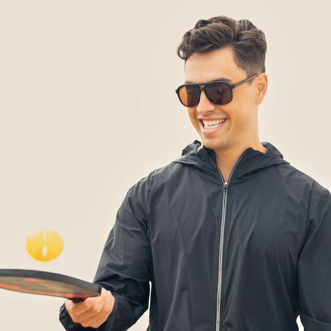 Weston - Matte Crystal Brown / Brown Bamboo + Smoke Polarized Lens