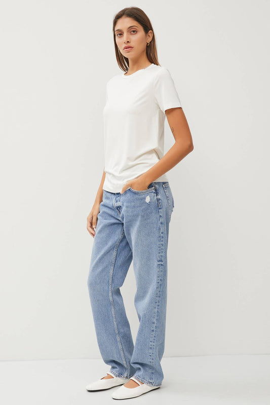 Bamboo Modal Basic T-shirt - Off White