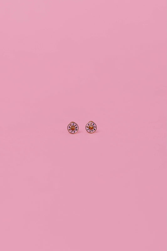 Donut Flat Back Kids Earrings