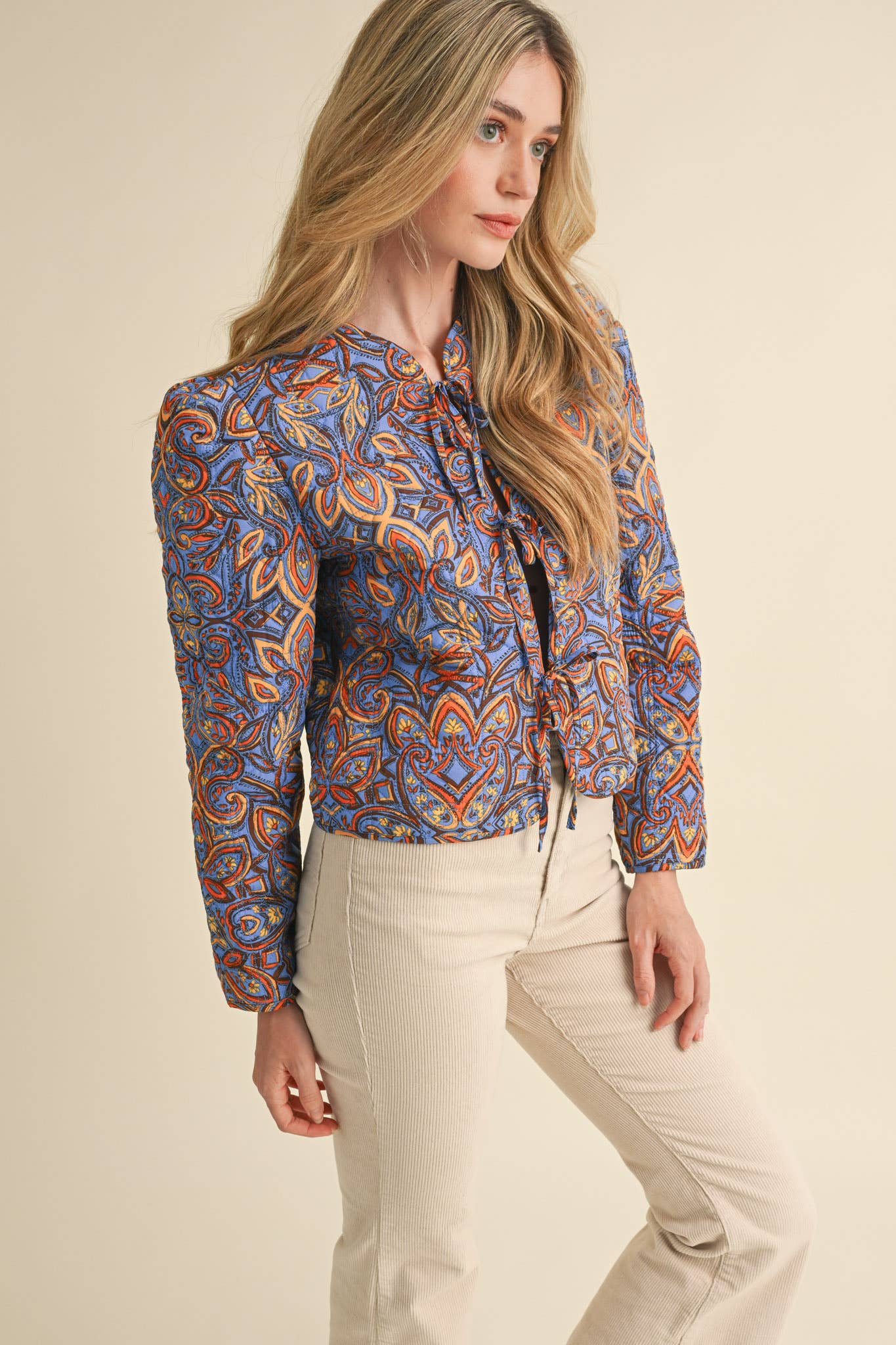 Blue Steel Quilted Paisley Jacket