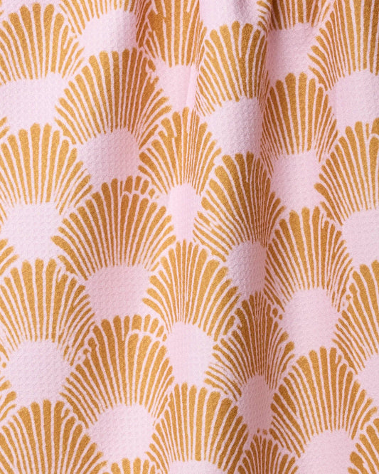 Geometry Royal Scallop Tea Towel