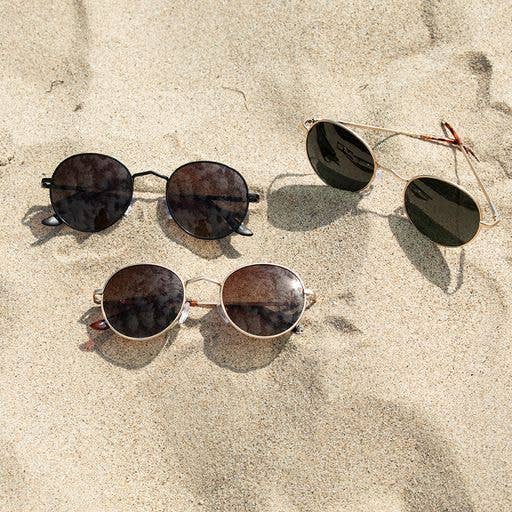 Ash - Matte Gold / Tortoise Tips / Grey-green Polarized Lens