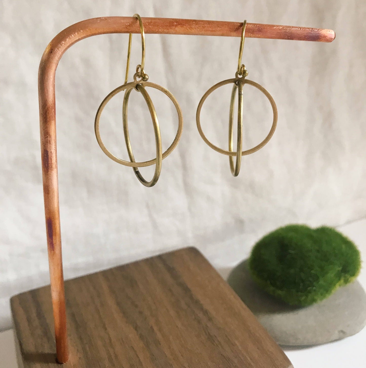 Kinetic Hoop Drop Earrings