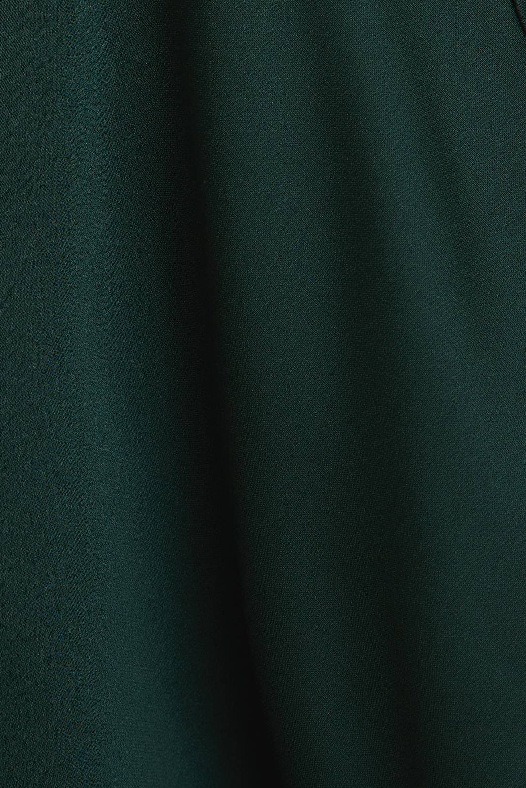 Emerald Satin Button Down Blouse