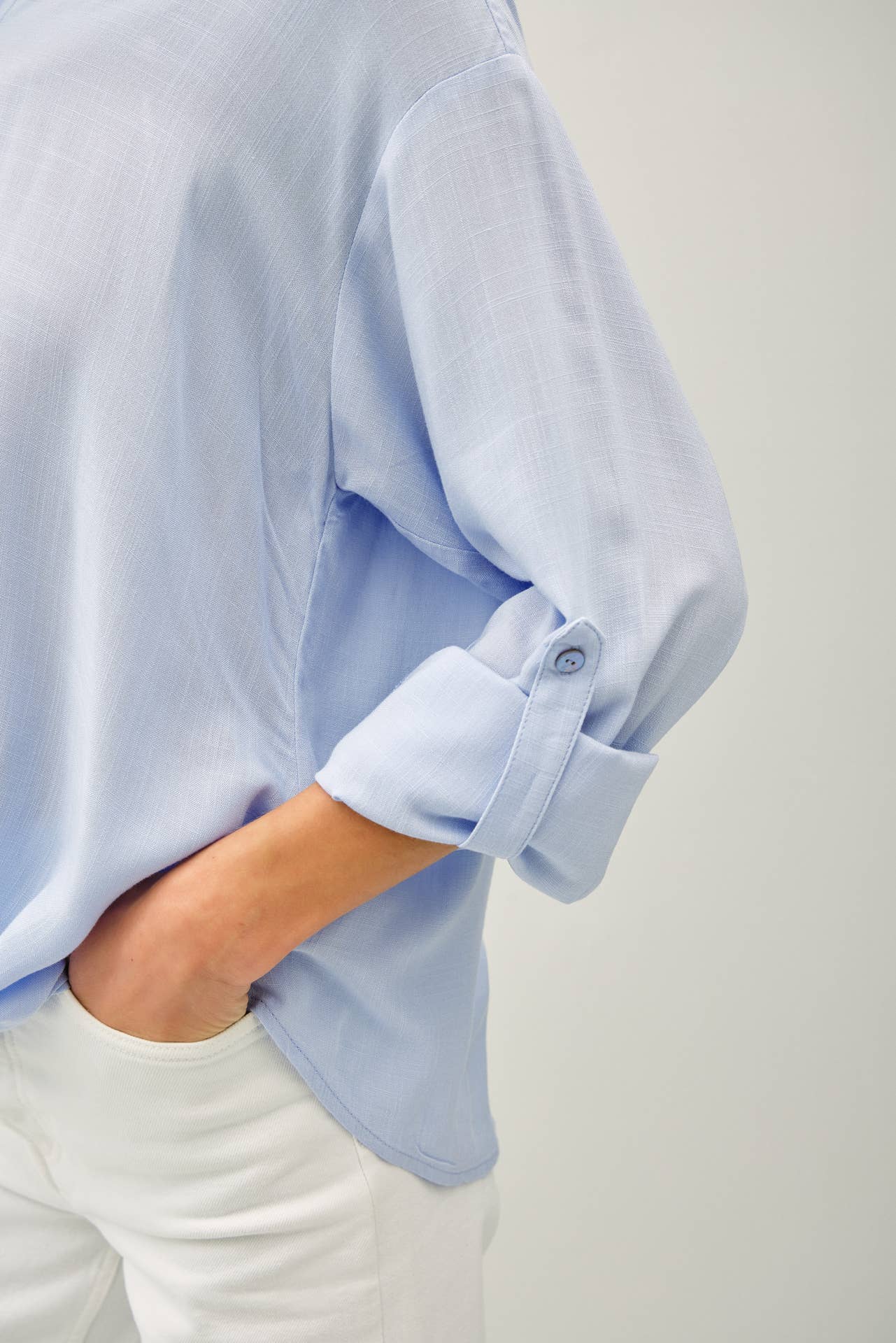 Twist Detail Button Down Shirt