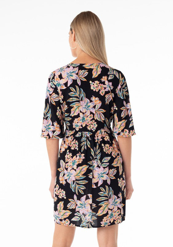 Tropical Print Mini Dress