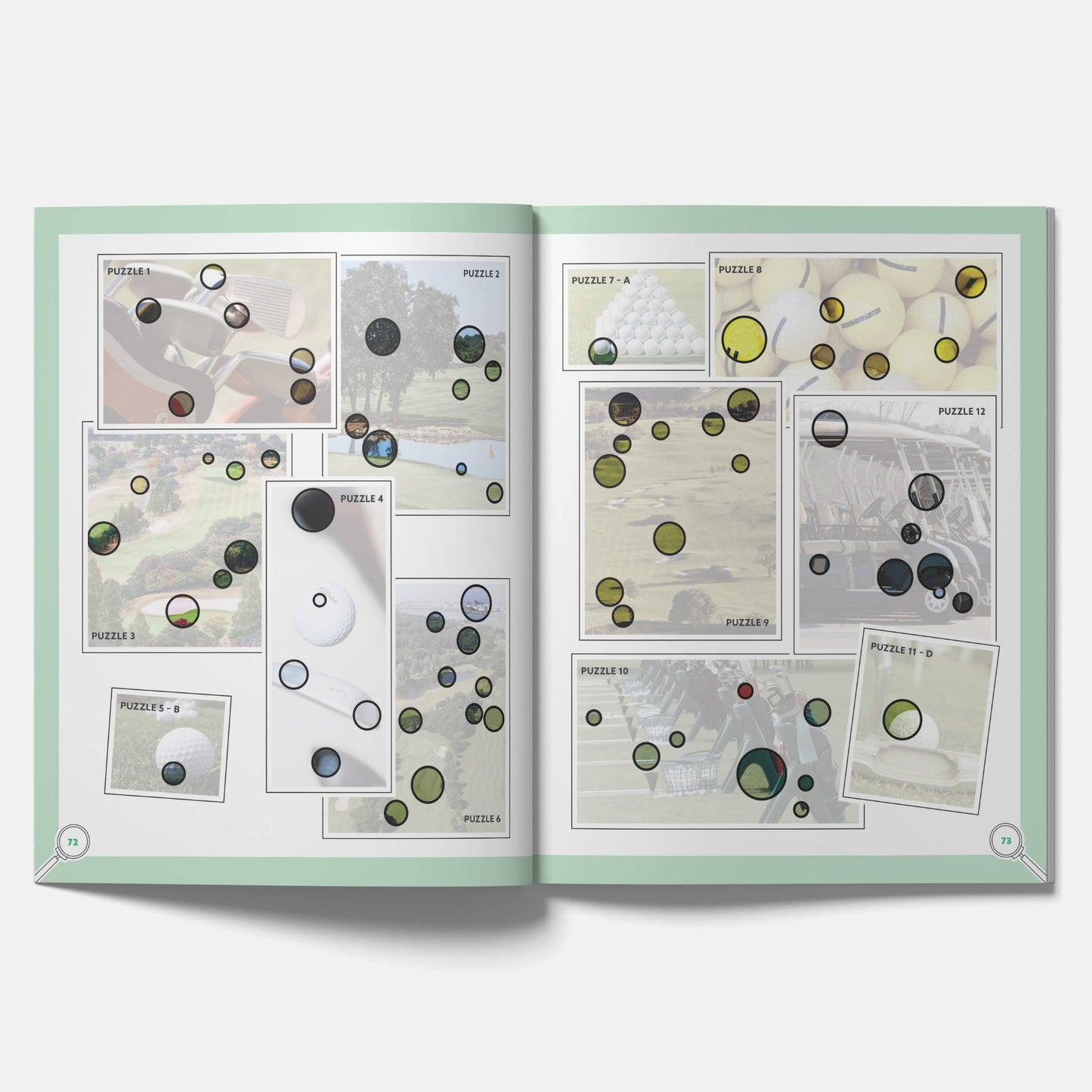 Golf Spot the Difference Puzzles, I Spy Activity Book