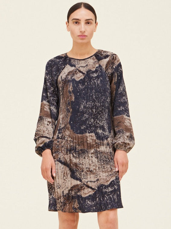 Midnight Pleated Mini Dress