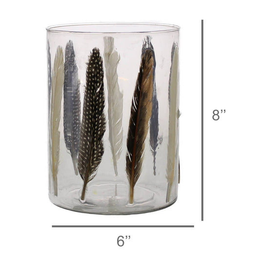 Enameled Feather Hurricane - Large