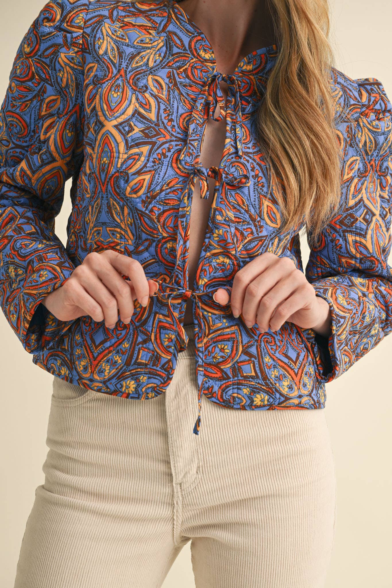 Blue Steel Quilted Paisley Jacket