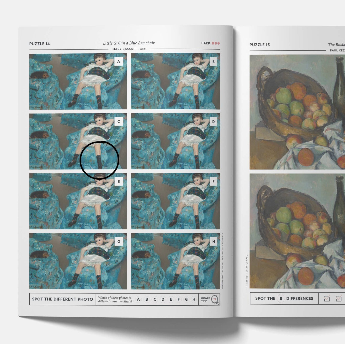 Famous Artwork Spot the Difference Puzzles, Activity Book