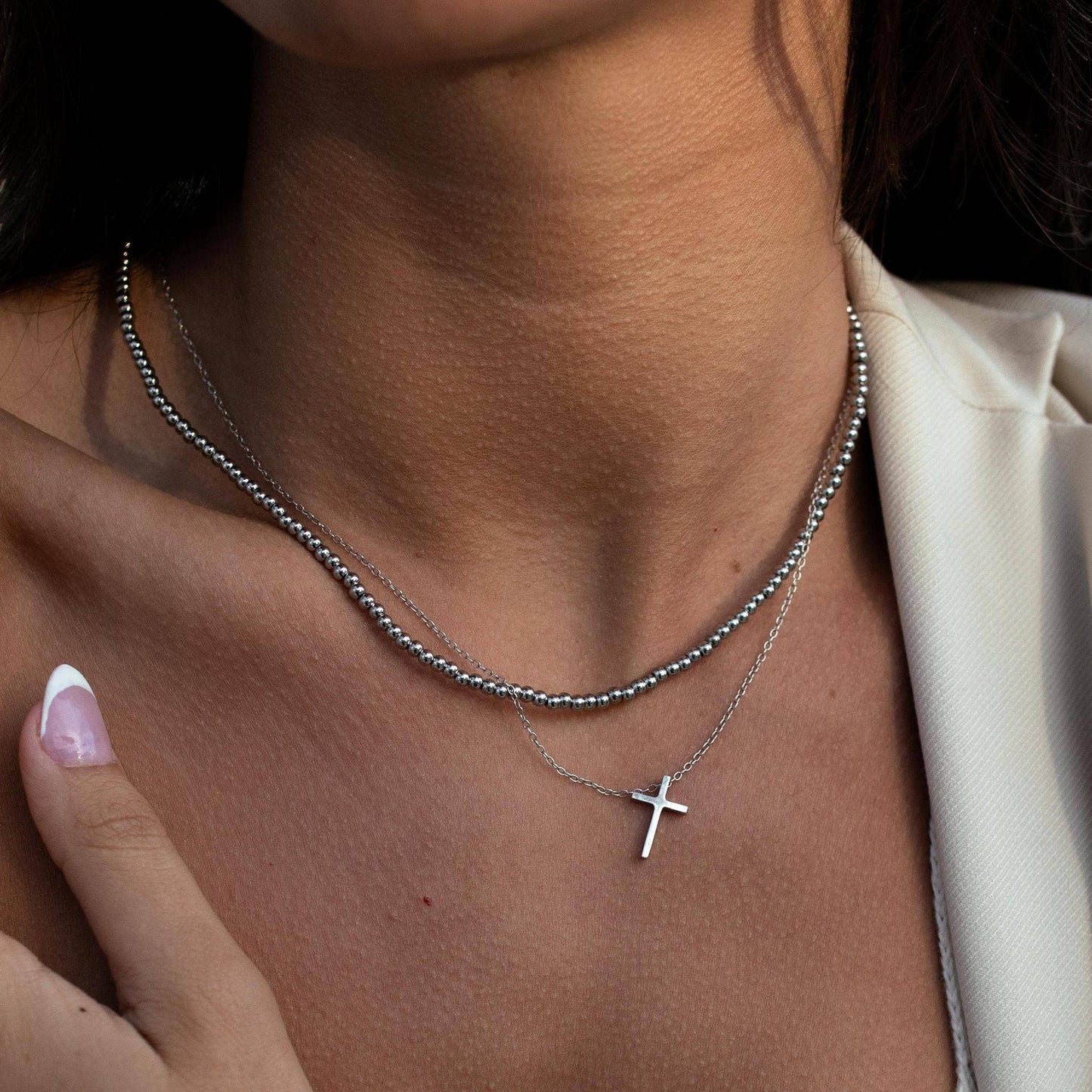 Cross Necklace - Silver