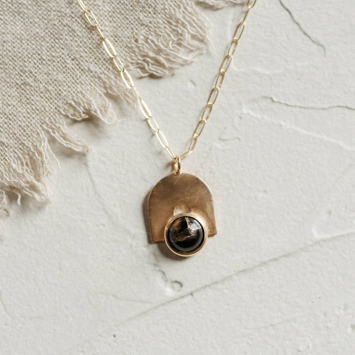 Bali Necklace // Copper Obsidian // Demi-Fine Gold
