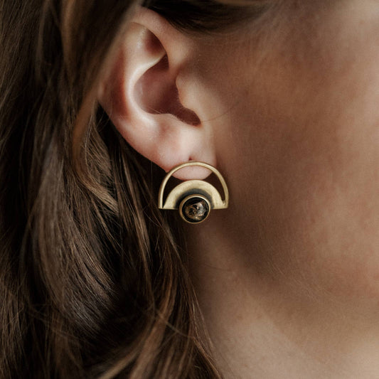 Yuma Studs // Copper Obsidian