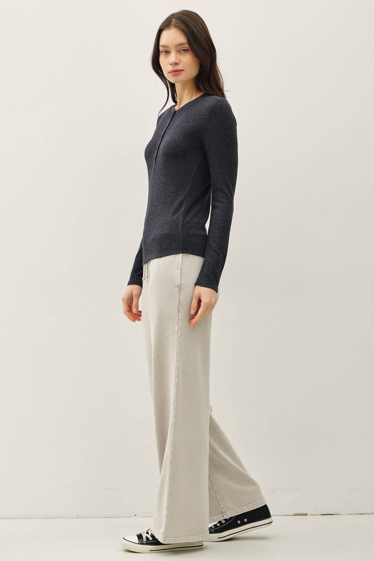 Soft & Slinky Modal Ribbed Henley Top