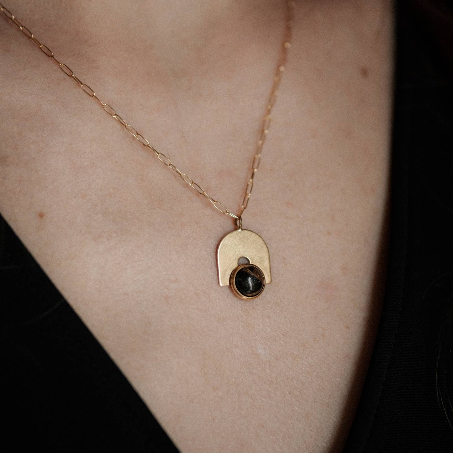 Bali Necklace // Copper Obsidian // Demi-Fine Gold