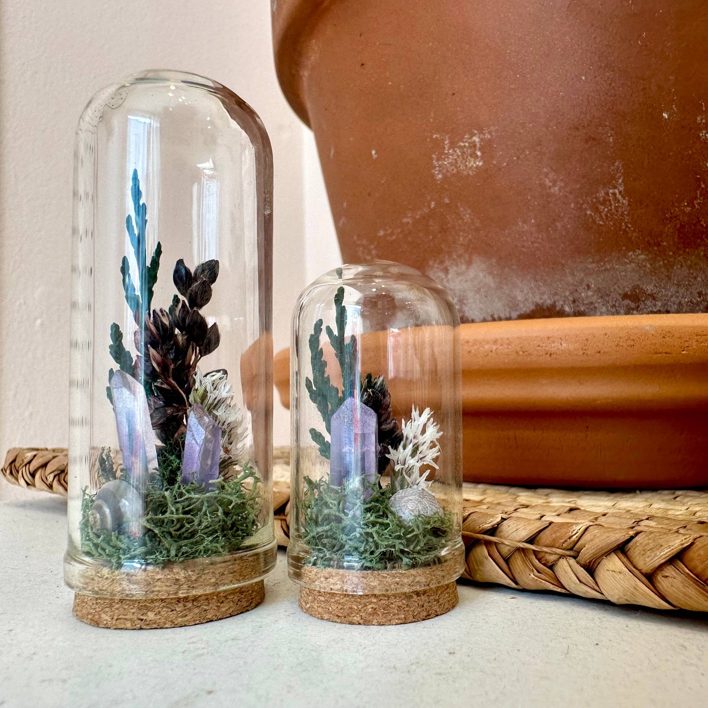 Starlight Crystal Fairy Garden Mini Floral Terrarium