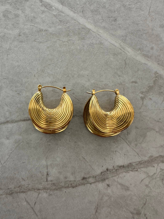 Folded Hoop Earrings