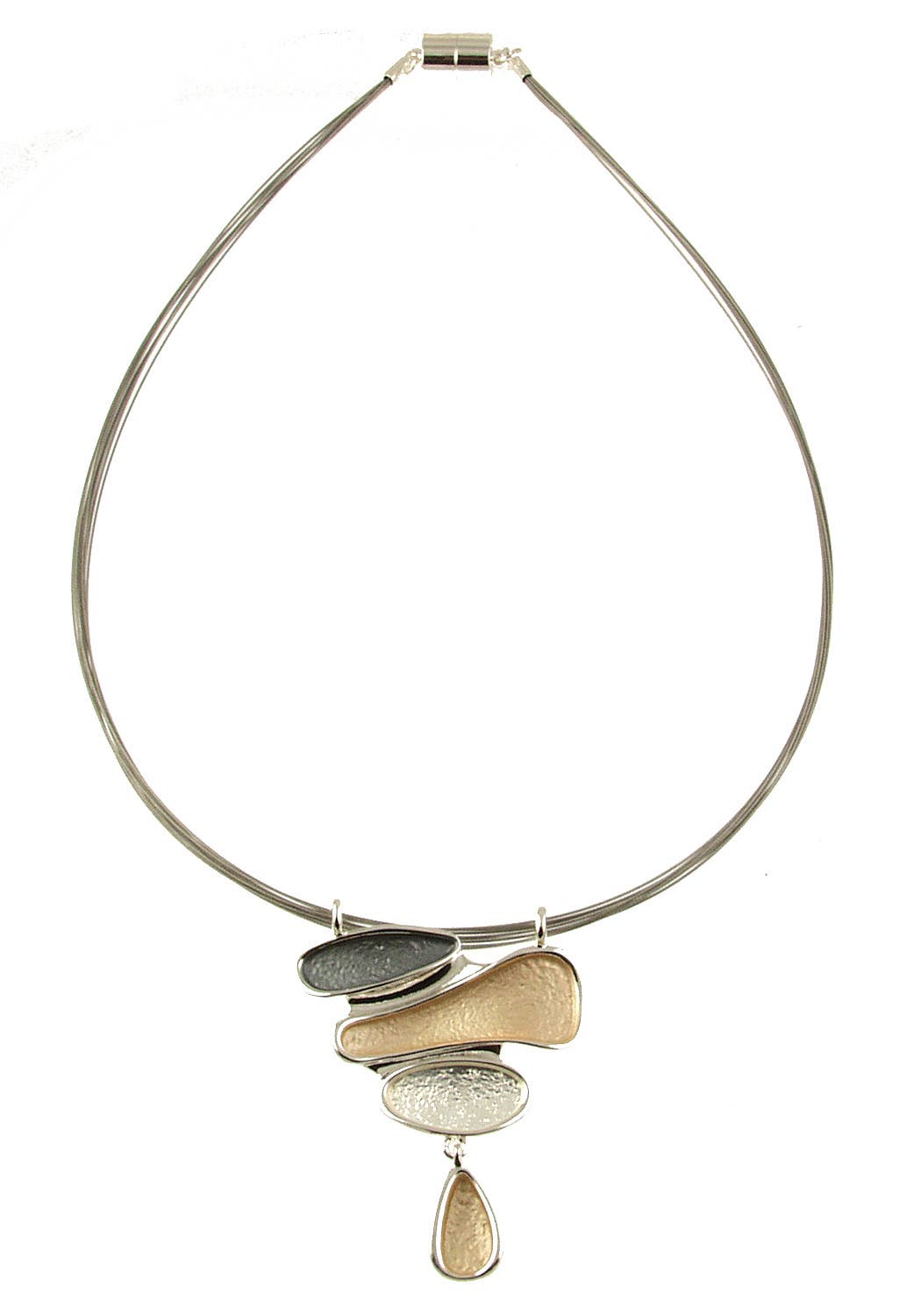 Organic Shape Drop Pendant Necklace