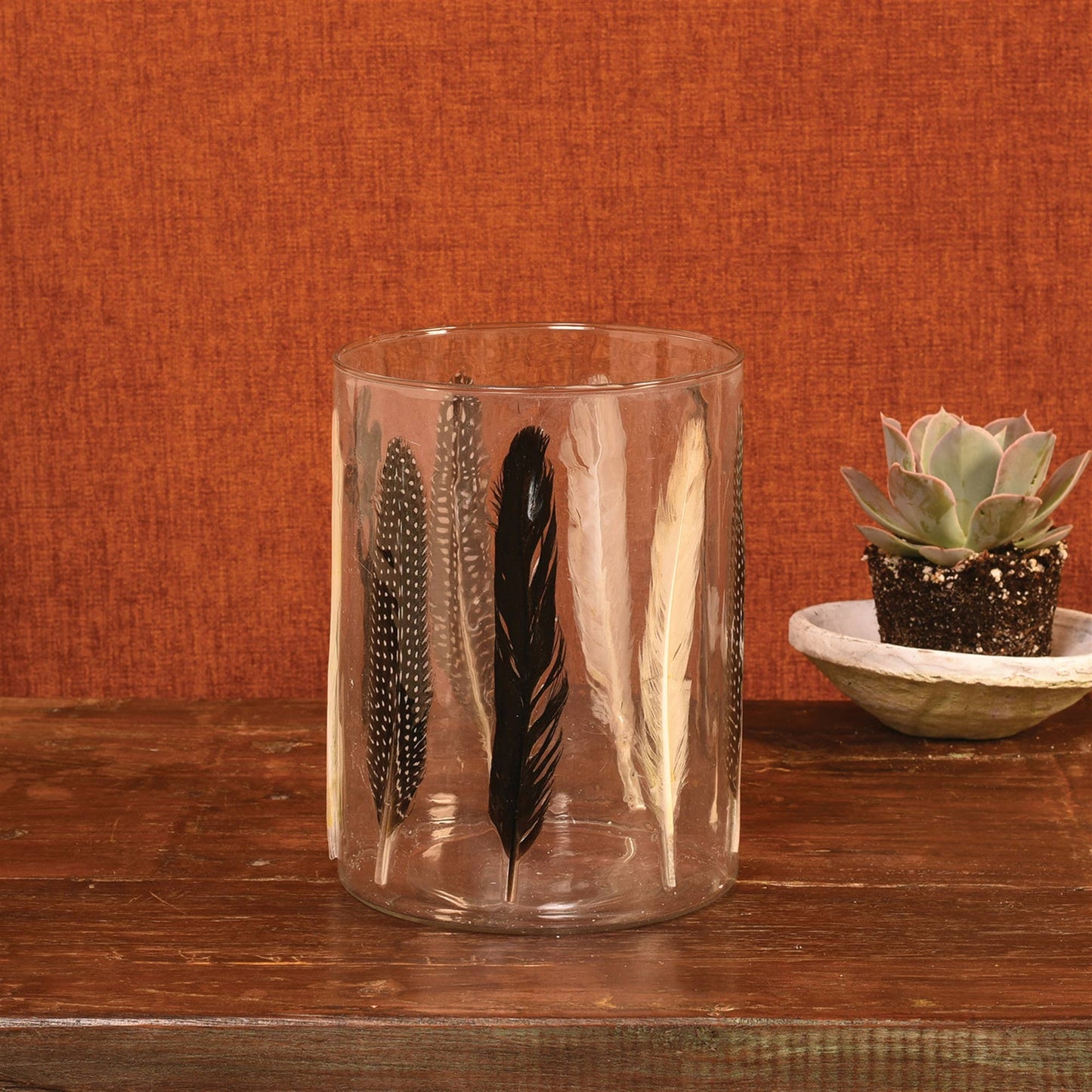 Enameled Feather Hurricane - Large