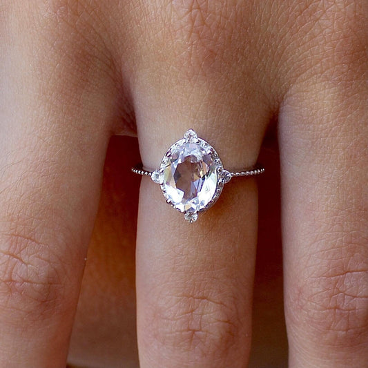 White Topaz Versailles Ring